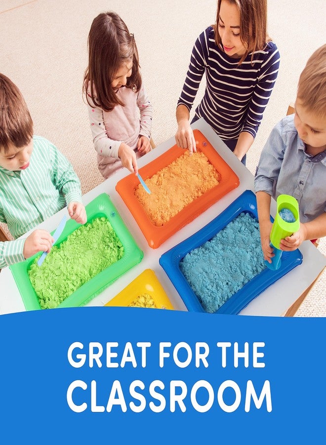 سينيوري ساند صينية أنشطة فنية صغيرة، رمل حسي، صواني رمل قابلة للنفخ، حجم صغير جدًا، تتسع لـ 2 رطل من رمل اللعب - Image 4